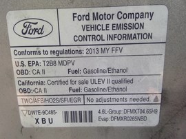 2013 FORD VAN E150, WHITE,  4.6L, 2WD. F26399